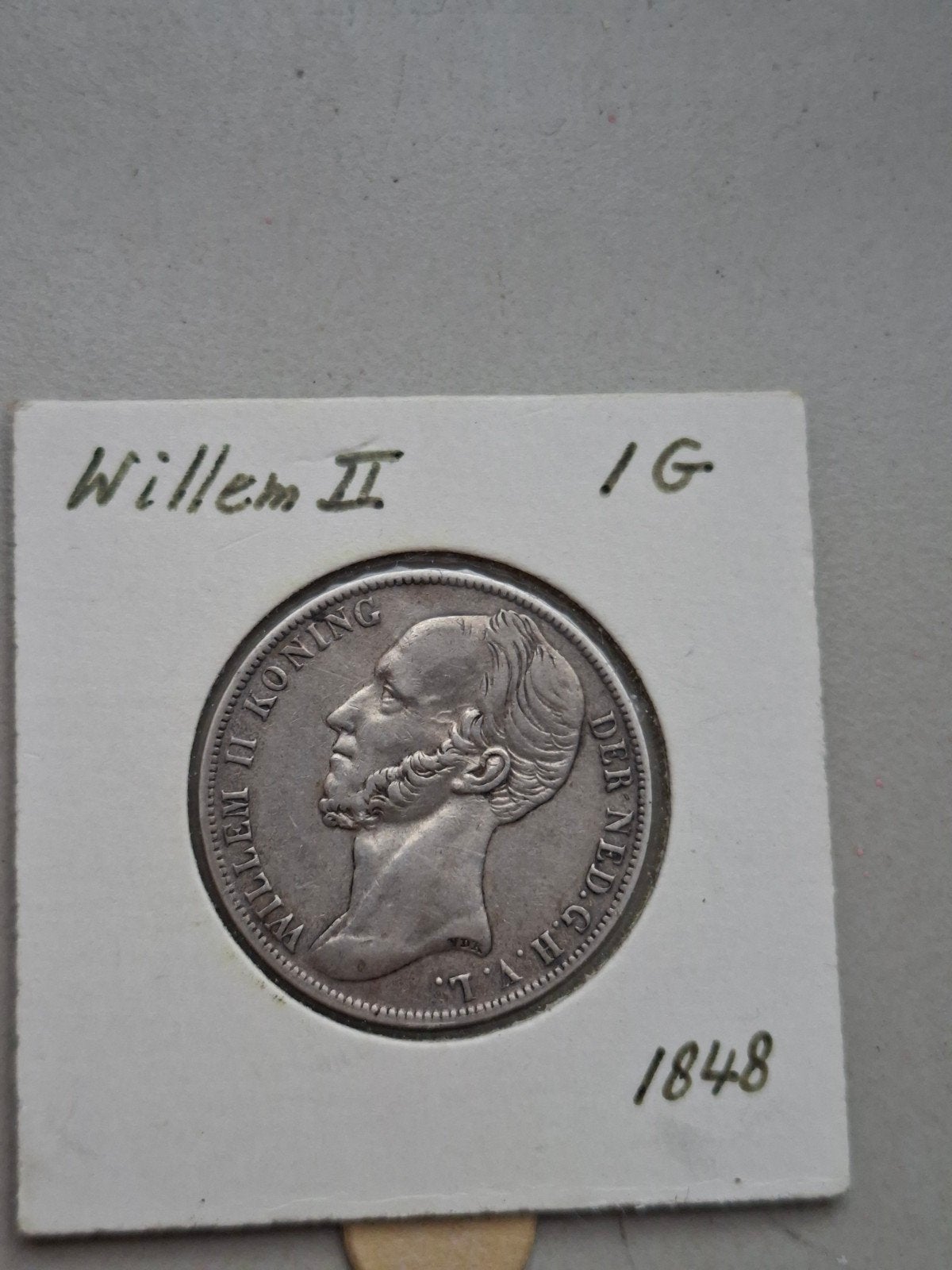 1 gulden 1848 willem II, Postzegels en Munten, Munten | Nederland, Ophalen of Verzenden, Koning Willem II, 1 gulden