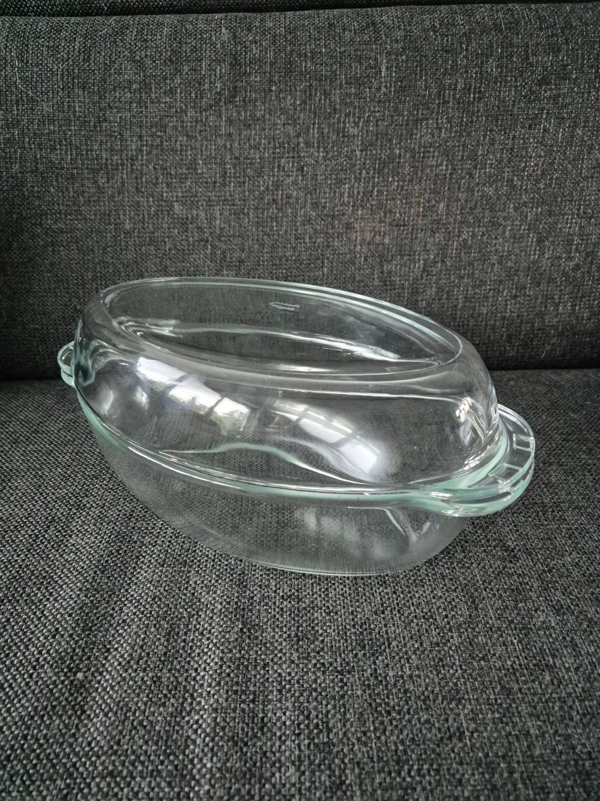 Pasabahce Borcam Ovale Glazen Ovenschaal met Deksel 2,25L, Ophalen of Verzenden, Zo goed als nieuw, Overige merken, Glas