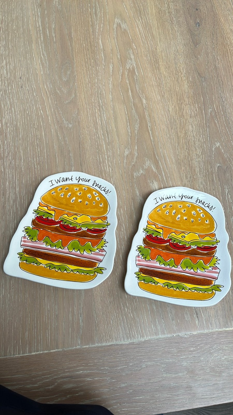 Blond Amsterdam snackbordjes hamburger, Huis en Inrichting, Ophalen, Keramiek, Zo goed als nieuw, Bord(en)