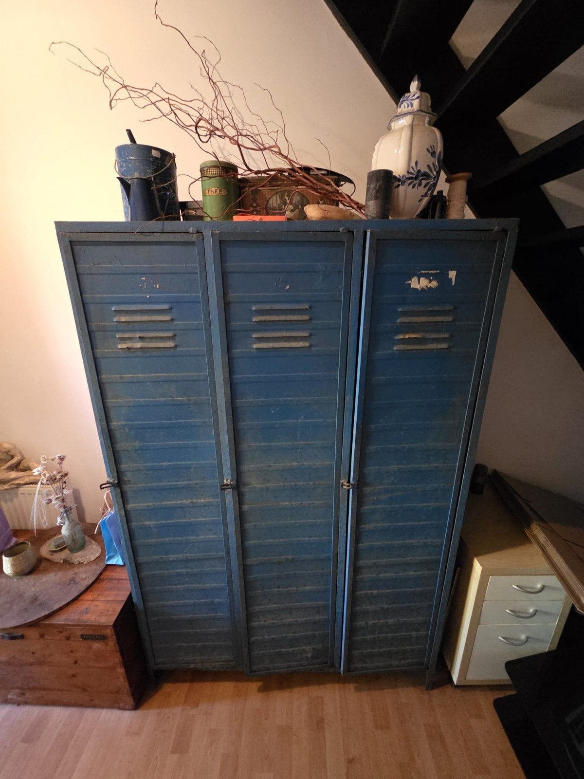 mooie vintage lockerkast, Huis en Inrichting, Kasten | Lockerkasten, Ophalen, Gebruikt