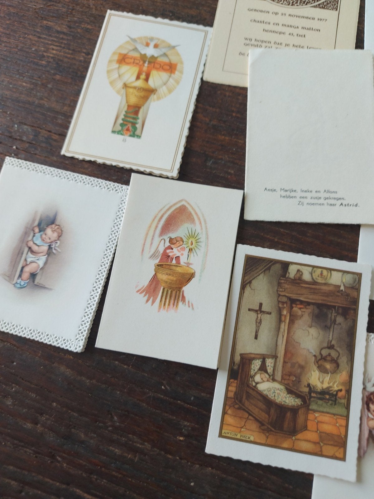 11 Vintage Geboortekaartjes Jaren '50 - '70, Verzamelen, Geboortekaartjes en Visitekaartjes, Ophalen of Verzenden