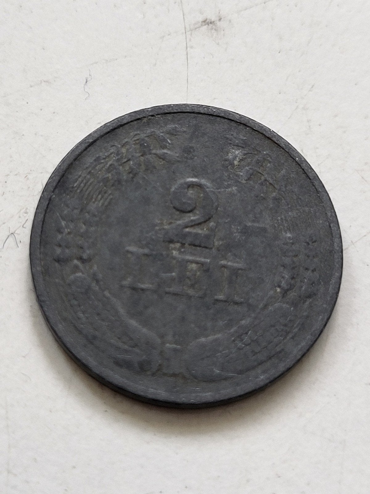 Munt Roemenie 2 lei 1941 zink oorlogsgeld, Ophalen of Verzenden, Overige landen