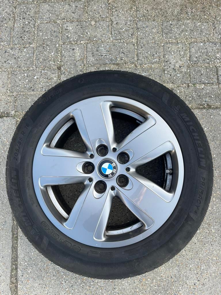 205/55R16 BMW / Mini velgen met zomerbanden, Auto-onderdelen, Banden en Velgen, Ophalen, 16 inch, 205 mm, Zomerbanden