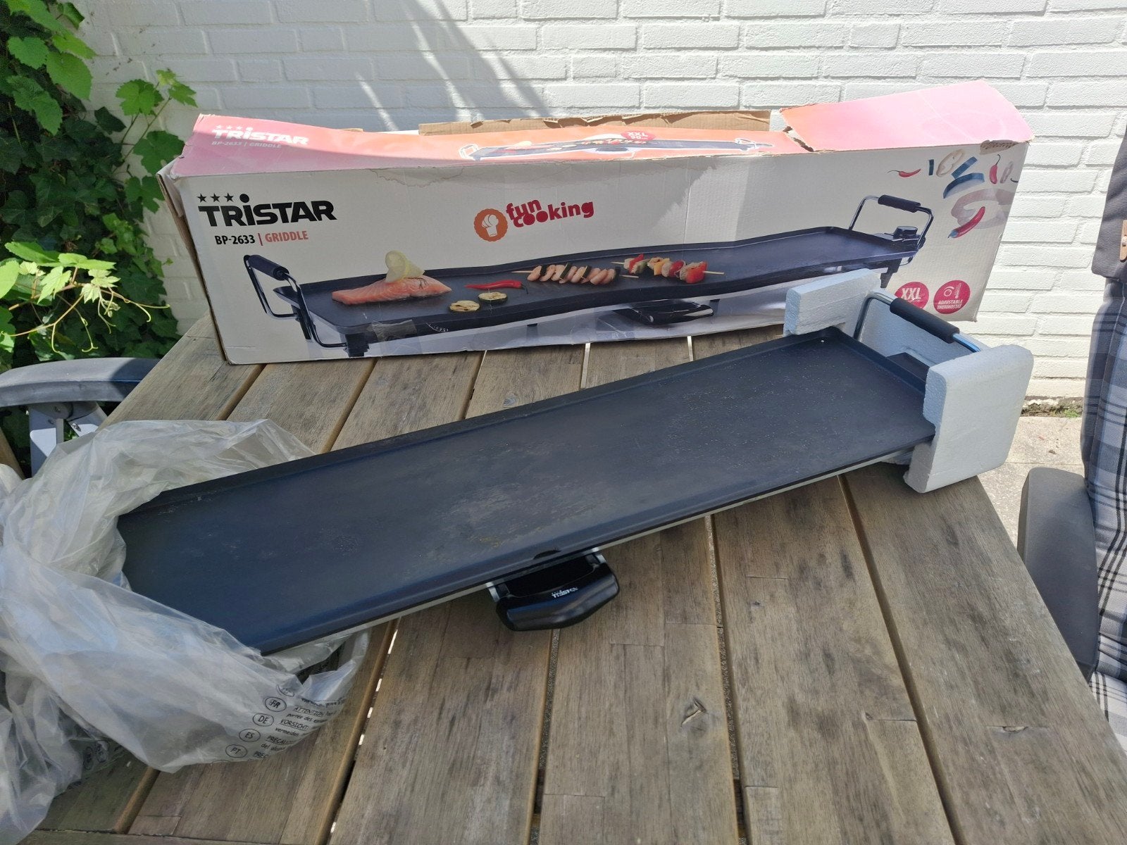 Tristar BP-2633 XXL Grillplaat - Elektrische Bakplaat, Ophalen of Verzenden, Zo goed als nieuw