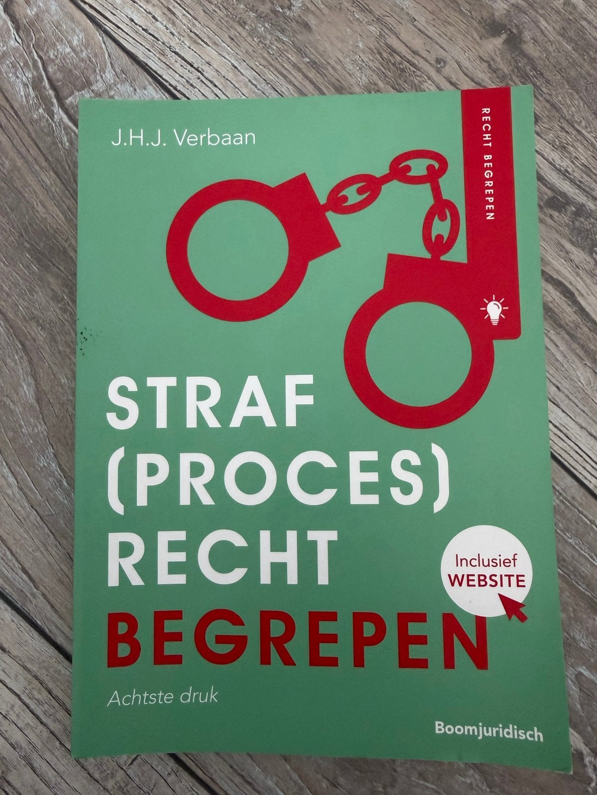 Straf(proces)recht begrepen, 8ste druk - J.H.J. Verbaan, Ophalen of Verzenden, Gamma, Gelezen, HBO