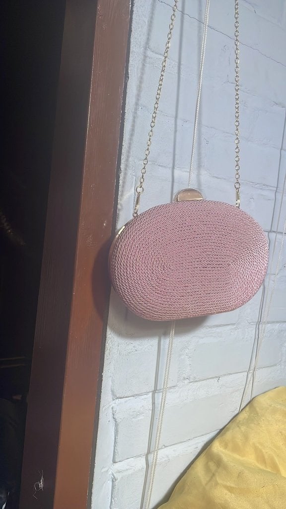NIEUW: Elegante Lichtroze Galatas / Clutch met Goud – Dames, Ophalen of Verzenden, Nieuw, Roze, Avondtasje