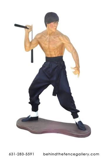 Uniek!!! Levensgroot Bruce Lee Beeld - Fiberglass Standbeeld, Ophalen, Nieuw, Bokszak