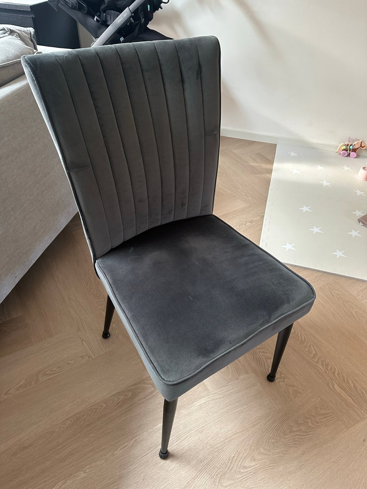 6 velvet stoelen, Ophalen, Gebruikt, Vijf, Zes of meer stoelen, Stof