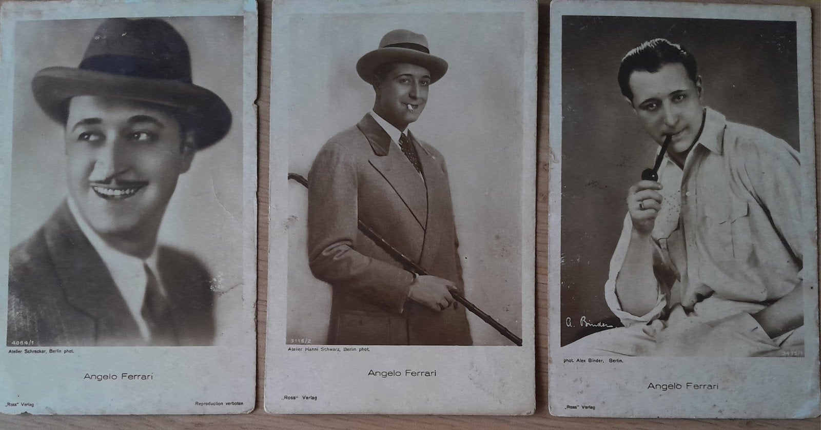 fotokaarten Angelo Ferrari, Ophalen of Verzenden, Zo goed als nieuw, Foto of Kaart, Gesigneerd