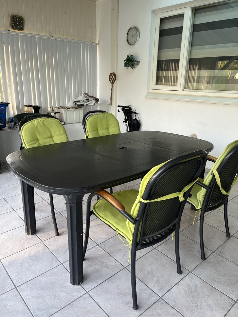 tuinset tafel met 4 stoelen, Ophalen, Gebruikt, 4 zitplaatsen, Tuinset