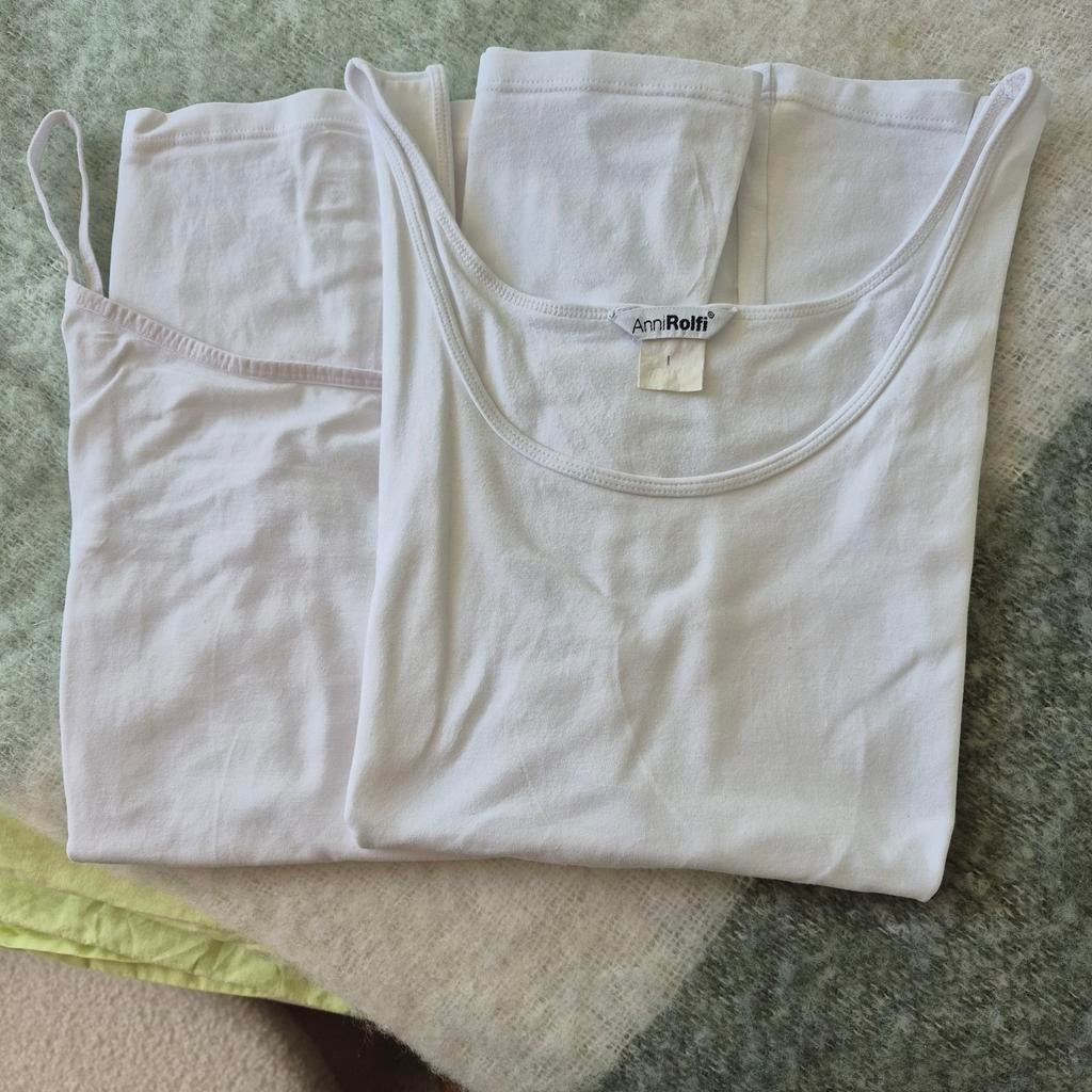 2 witte dames hemden: HEMA (XL) & ANNI ROLFI (L), Wit, Maat 46/48 (XL) of groter, Ophalen of Verzenden, Zo goed als nieuw