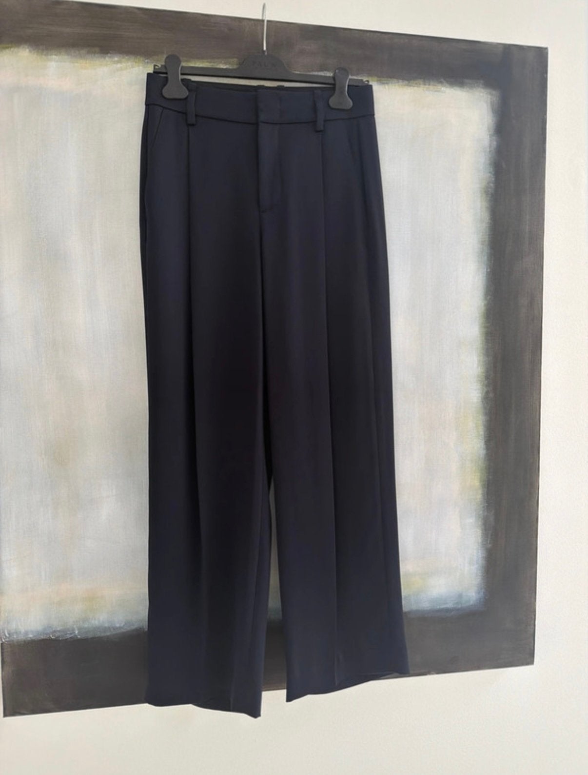 Vknce lsnge wijde rechte pijp pantalone mt 34, Blauw, Ophalen of Verzenden, Zo goed als nieuw, Maat 34 (XS) of kleiner