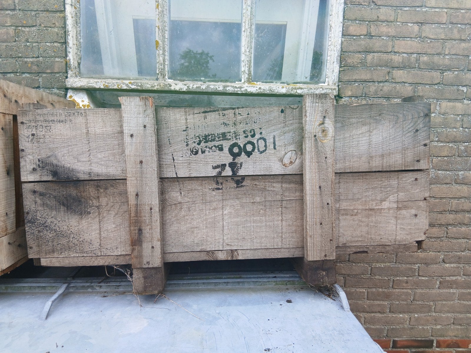 Oude houten kisten gereedschap plantenbak, Ophalen of Verzenden, Gebruikt, Rechthoekig, Hout