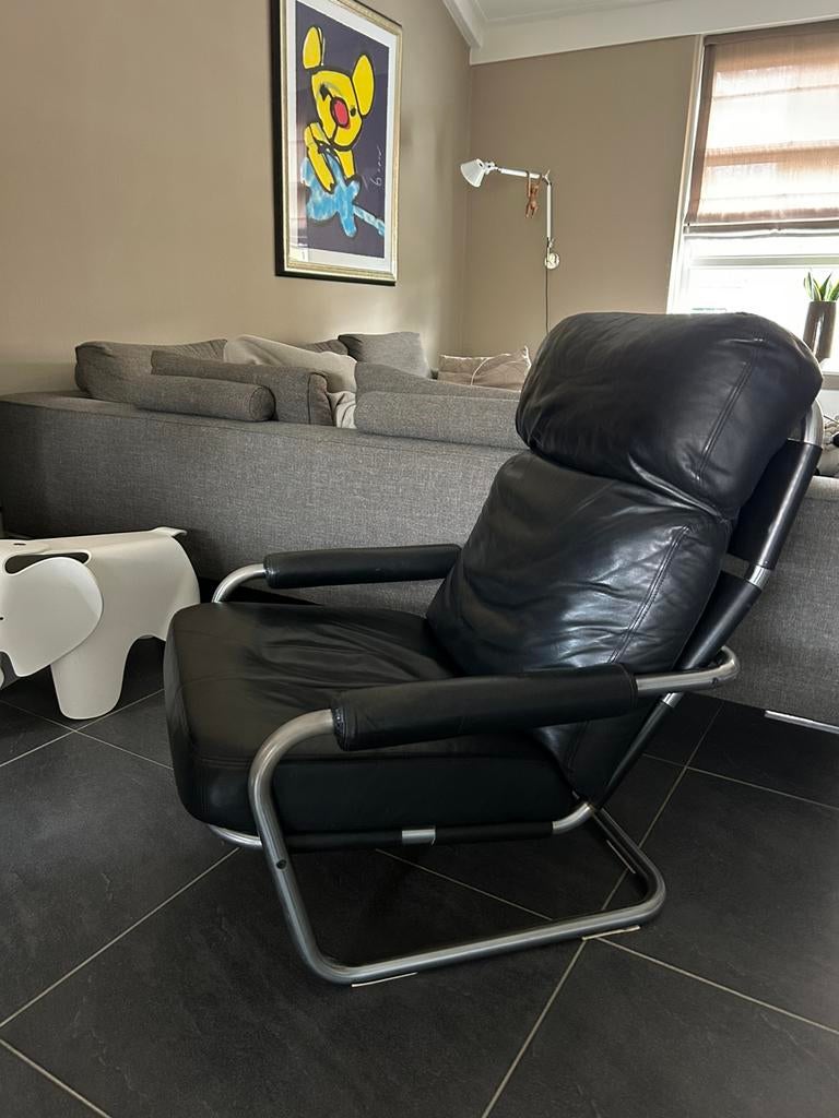 Prachtige Gelderland 601 Meneer Oberman fauteuil, Ophalen, Zo goed als nieuw, 50 tot 75 cm, Leer