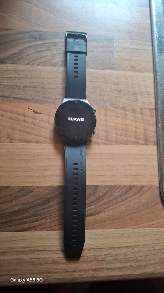 Huawei watch gt als nieuw met oplader, Zwart, Huawei Watch, Ophalen of Verzenden, Zo goed als nieuw