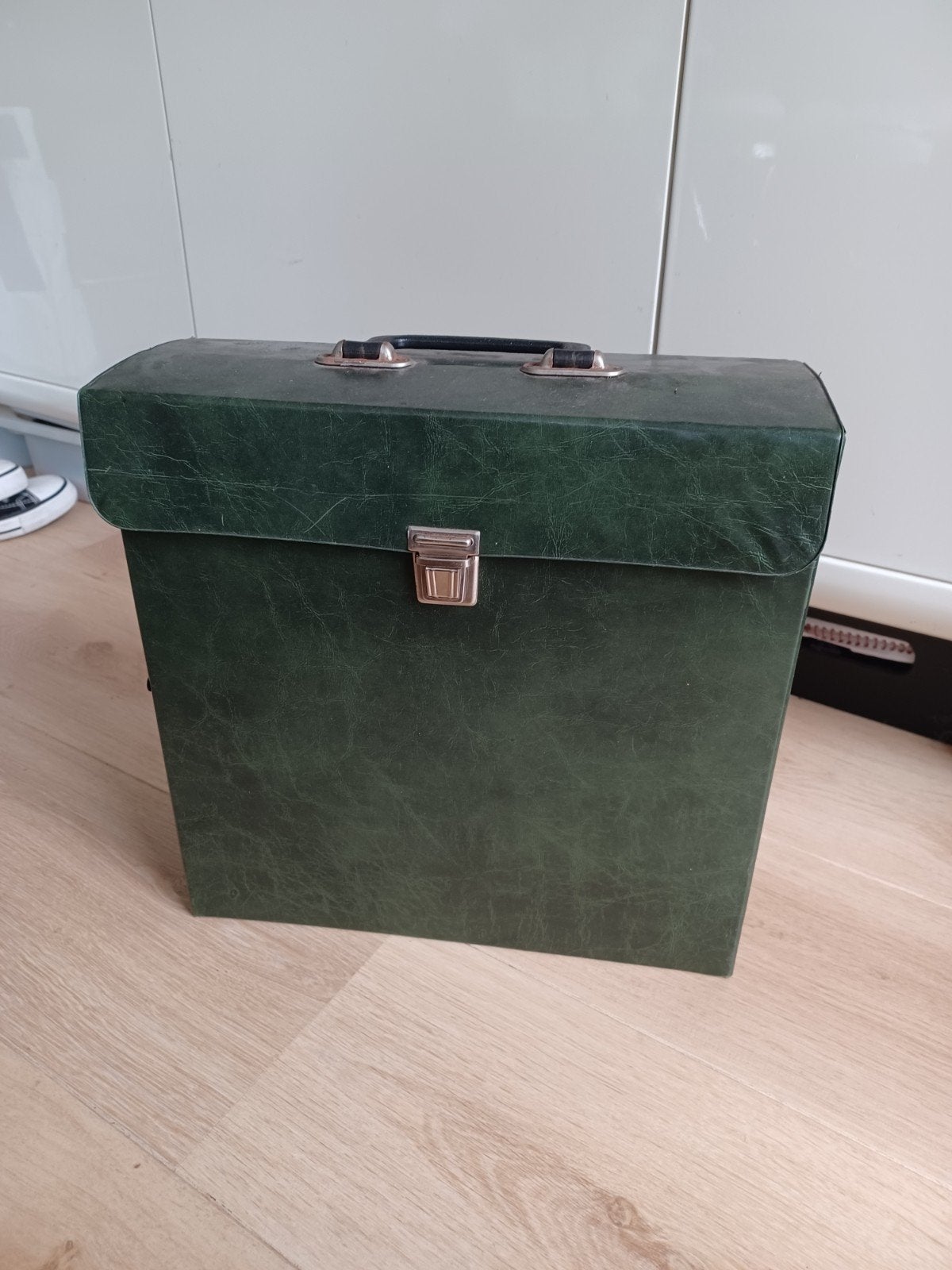 LP koffer / Groen / Kunststof, Ophalen of Verzenden, Zo goed als nieuw, Overige formaten