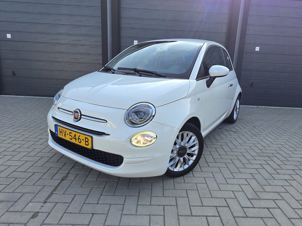 Fiat 500 Twinair Turbo Popstar AUT Bluetooth Airco APK 2027!, Auto's, Fiat, Stof, Wit, Bedrijf, 915 kg