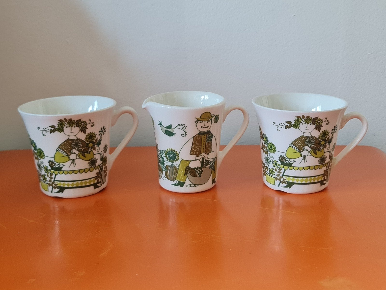 Turi Design Market Servies - Figgjo Norway, Gebruikt, Vintage, Ophalen of Verzenden, Kop(pen) en/of Schotel(s)