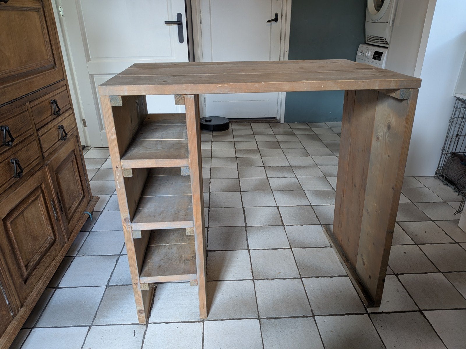 Wasmachine verhoger / ombouw met opbergruimte, Ophalen, Gebruikt