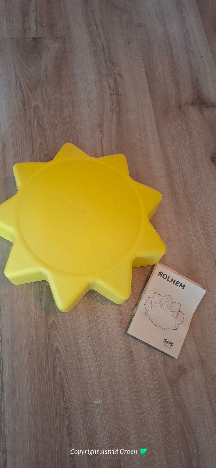 IKEA Solhem zonnelamp - Geel, zo goed als nieuw, Kunststof, Geel, Zo goed als nieuw, Ophalen of Verzenden