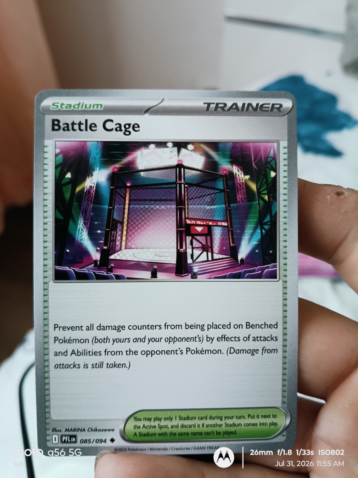Pokémon TCG Battle Cage Trainer Kaart - Splinternieuw, Ophalen of Verzenden, Nieuw, Losse kaart
