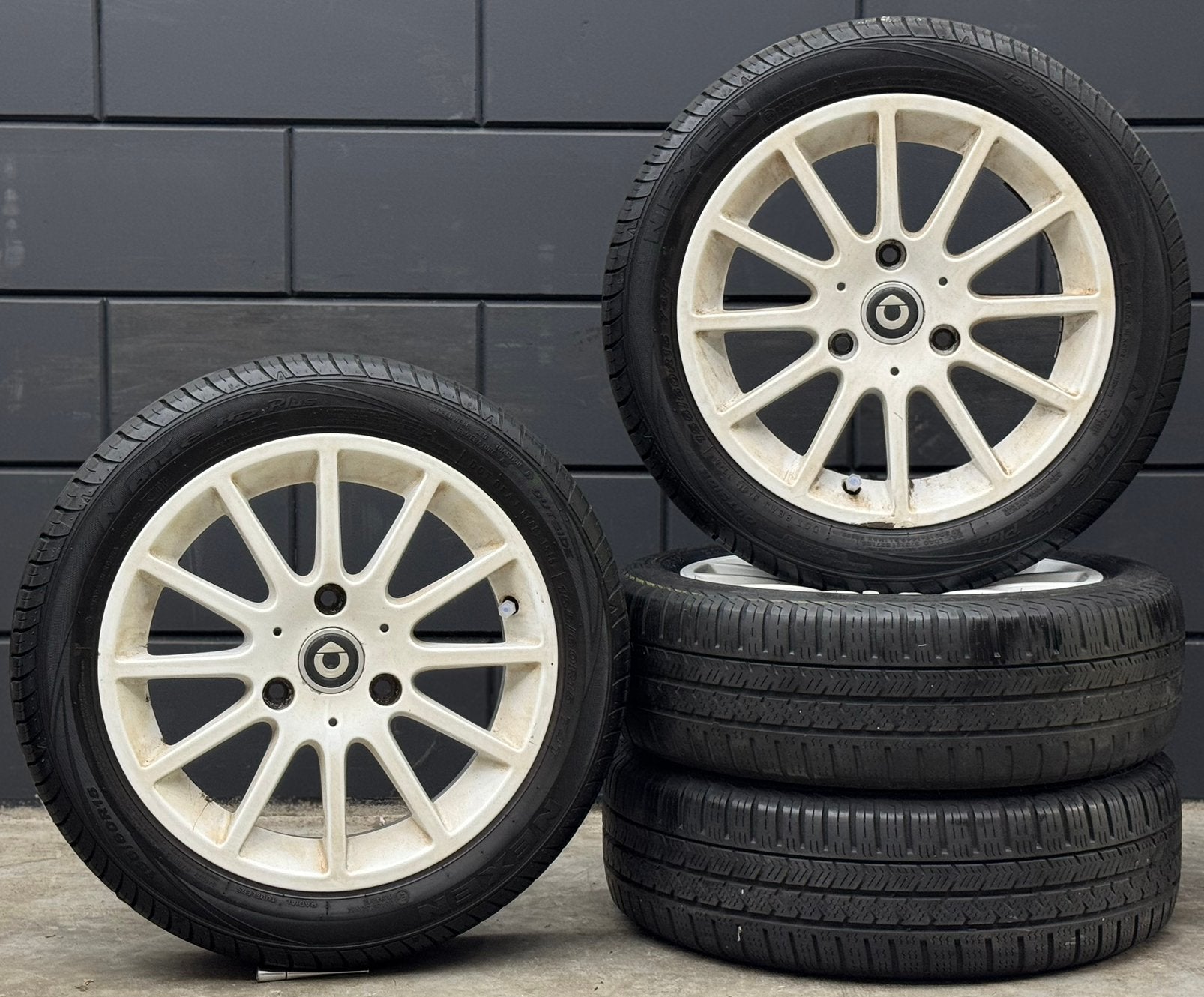 Originele 15 inch Smart ForTwo 3x112 Breedset 155/60 175/55, Auto-onderdelen, Banden en Velgen, Ophalen, ., Banden en Velgen, .