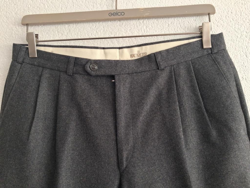 Baumler Heren Pantalon - Grijs, Reiner Schurwolle Maat 52, Maat 52/54 (L), Baumler, Ophalen of Verzenden, Zo goed als nieuw