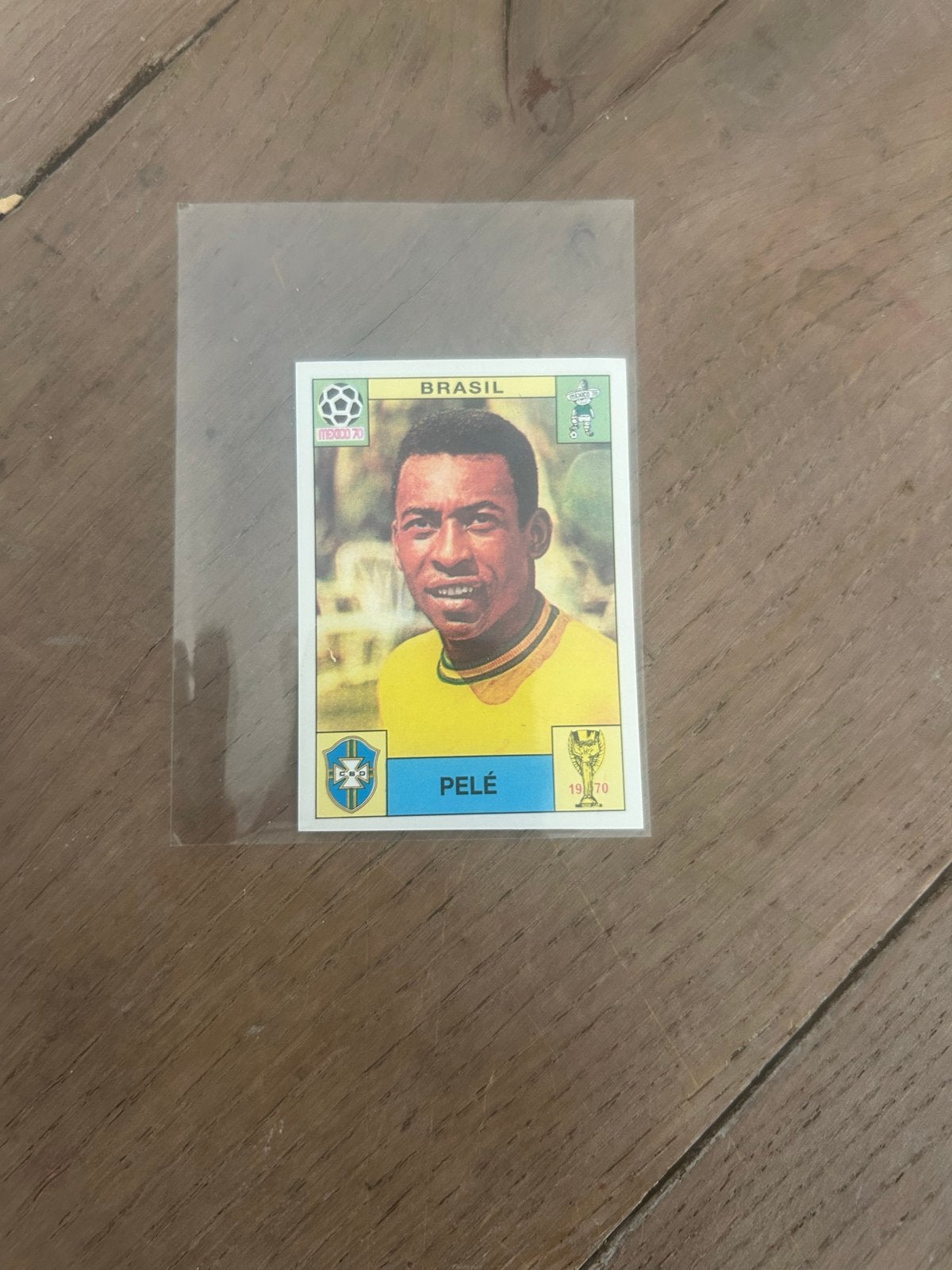 Pelé Panini World Cup Story 1970 Voetbalsticker, Ophalen of Verzenden, Zo goed als nieuw, Sport