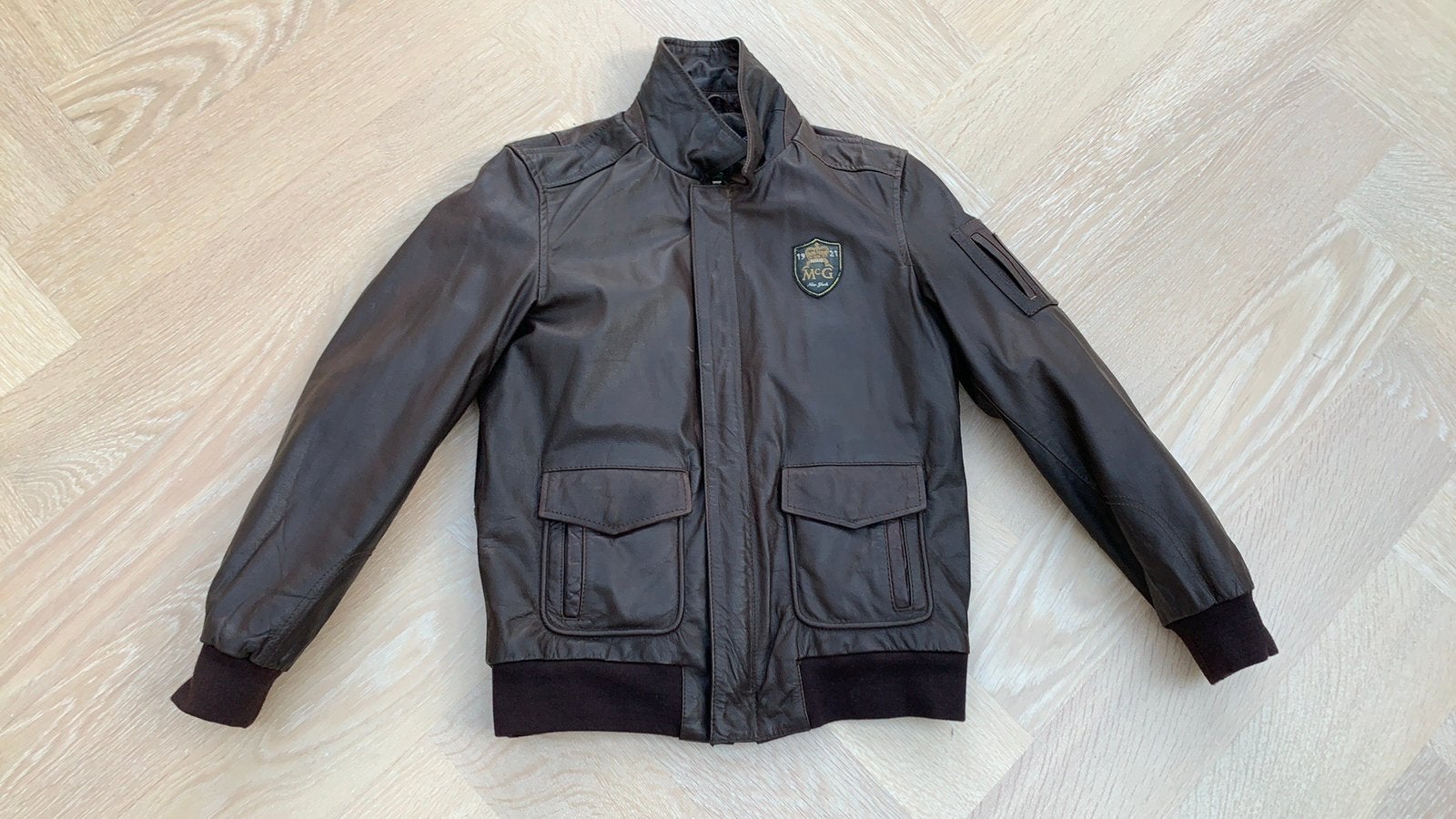 Nieuw: Leren jack / jas van Mc Gregor maat 152 / 12 jaar, Ophalen of Verzenden, Nieuw, Jongen, Jas