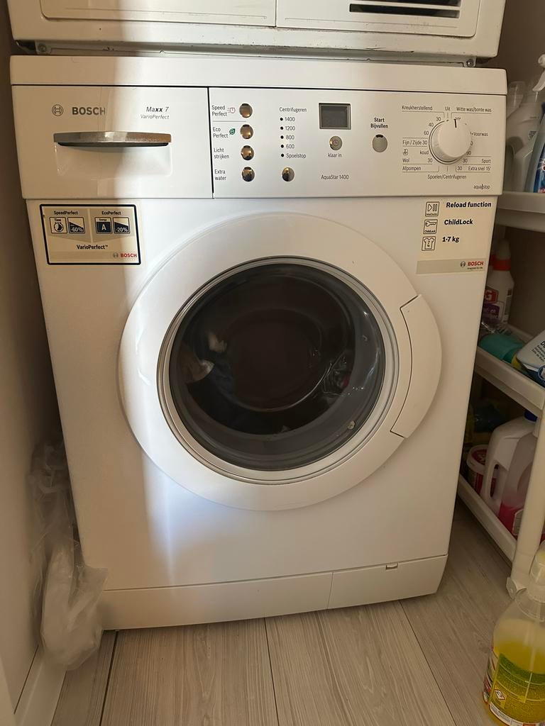 Bosch Maxx 7 VarioPerfect wasmachine7kg,altijd goed gebruikt, Ophalen of Verzenden, Zo goed als nieuw, 85 tot 90 cm, 1200 tot 1600 toeren