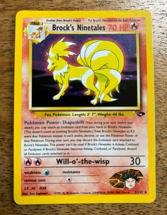 Brock’s Ninetales, Ophalen of Verzenden, Zo goed als nieuw, Losse kaart, Foil