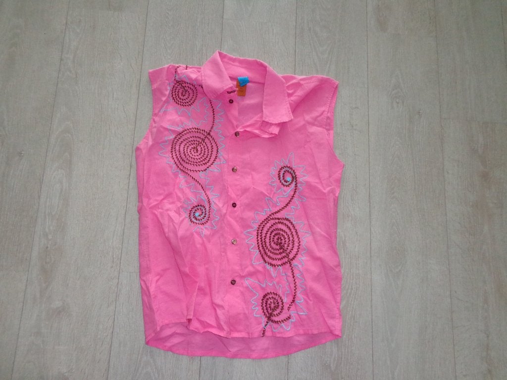 felroze damesblouse van Save the Queen, maat L, Ophalen of Verzenden, Zo goed als nieuw, Maat 42/44 (L), Roze