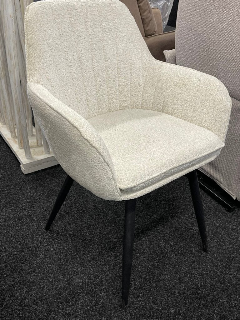 eetstoel Gestoffeerd in Raven 22 kleur IVORY extra + actie, Eetstoel comfortabele zit perfect elke eetkamer actie prijs, Overige kleuren
