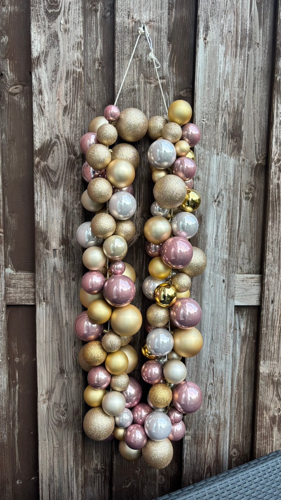 Paarden kerstkrans ballen roze goud, Ophalen of Verzenden, Nieuw