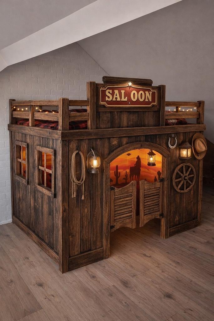 Uniek Kinderbed op Maat: Western Saloon & Elk Thema!, Ophalen of Verzenden