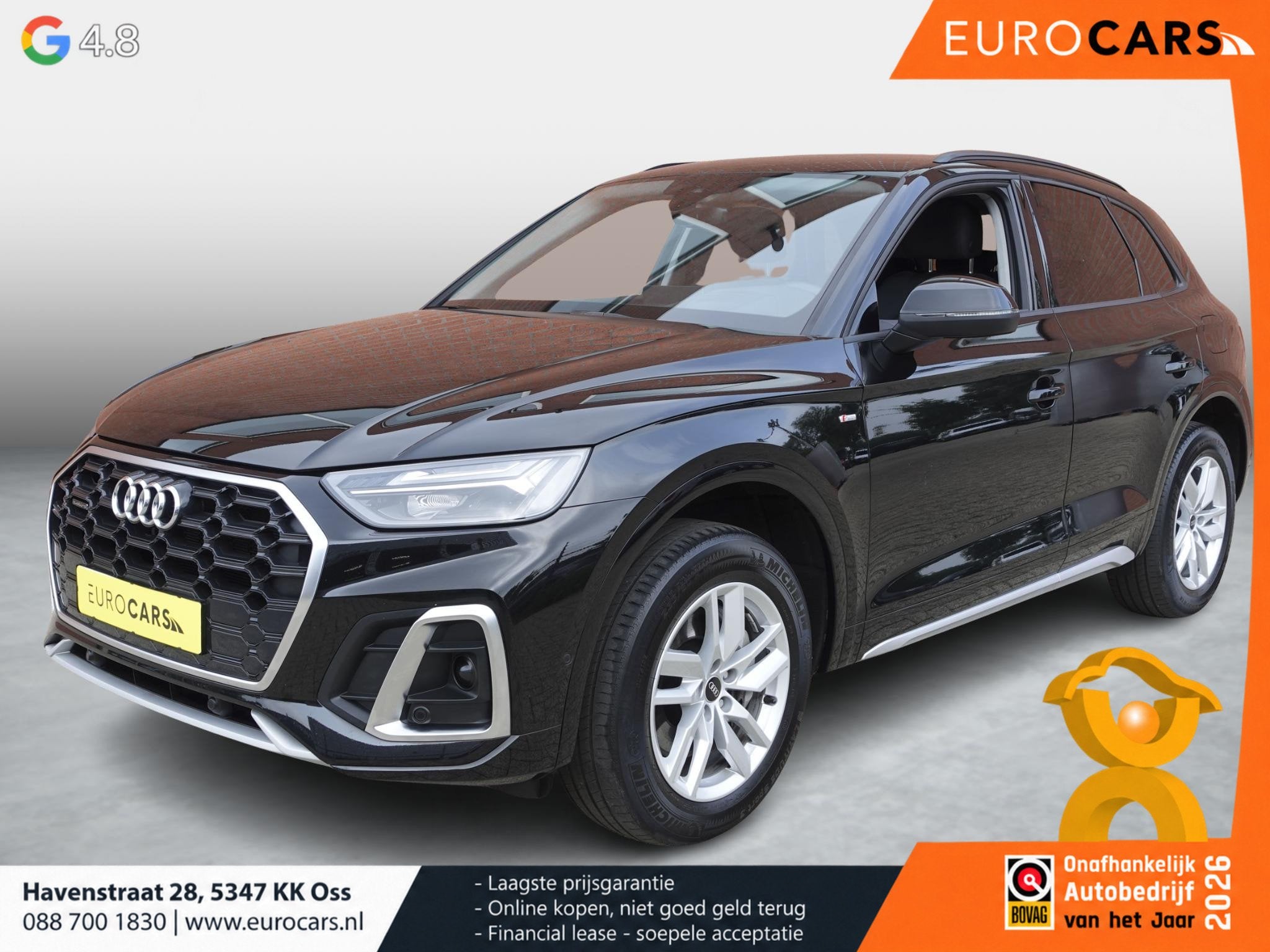Audi Q5 50 TFSI e 300pk PHEV S Line Automaat Navigatie Camer, Auto's, Automaat, Gebruikt, Euro 6, 4 cilinders
