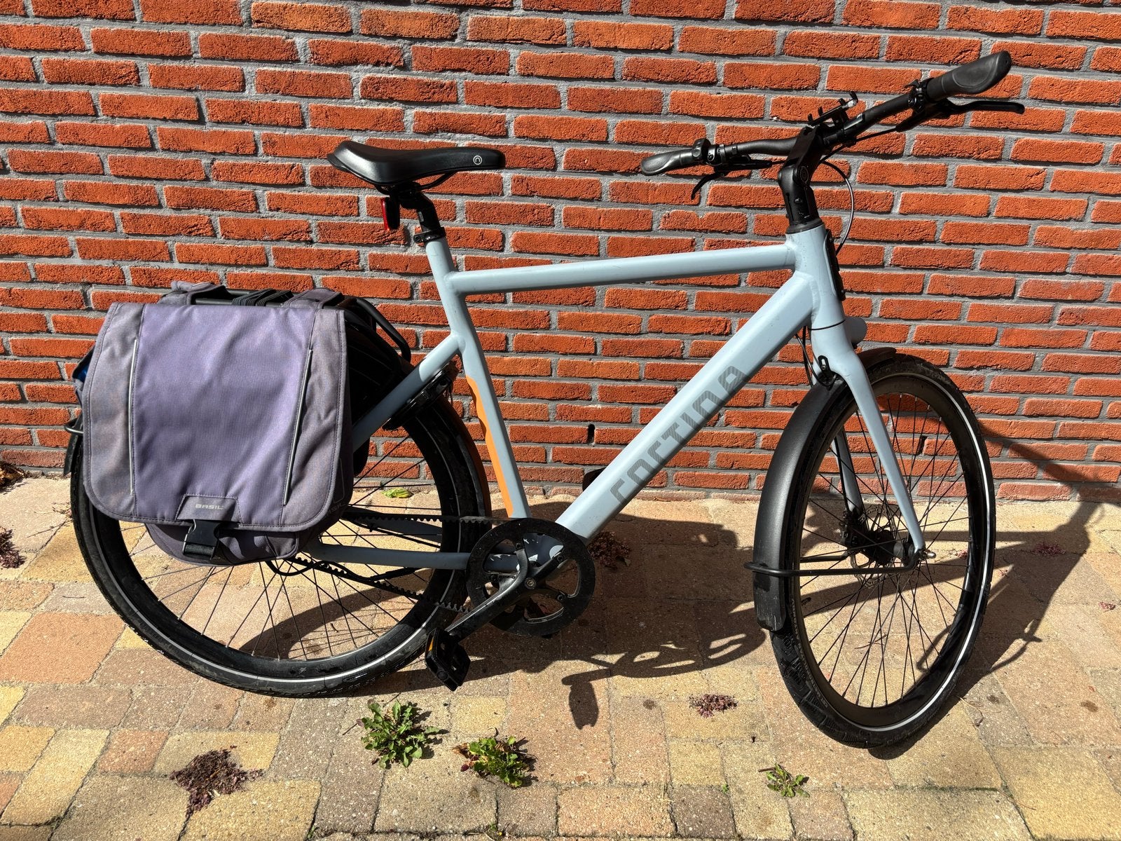 Cortina E-Lett herenfiets grijs, frame 61 cm, Ophalen, Gebruikt, Cortina, 59 cm of meer