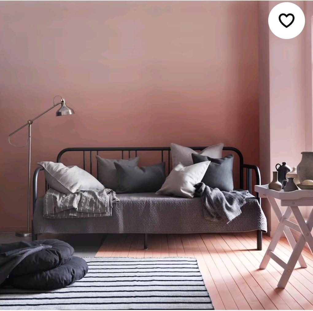 IKEA Fyresdal bedbank - Zwart metaal, Ophalen, Gebruikt, Eenpersoons, Zwart