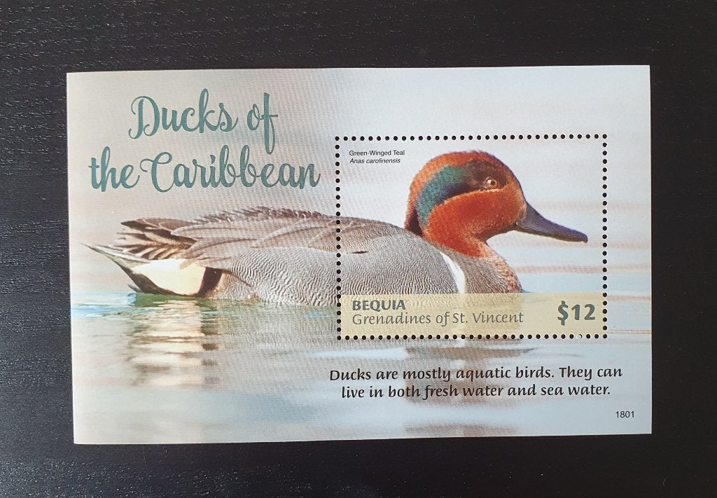 Bequia 2018 Vogels Eend Michel blok 145 postfris, Verzenden, Postfris, Dier of Natuur
