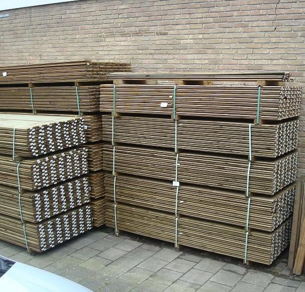 Nieuwe Grenen Geimpregneerde Rabatdelen 18 x 145 mm 2.40 mtr, Tuin en Terras, Palen, Balken en Planken, Ophalen, Nieuw, 180 tot 250 cm