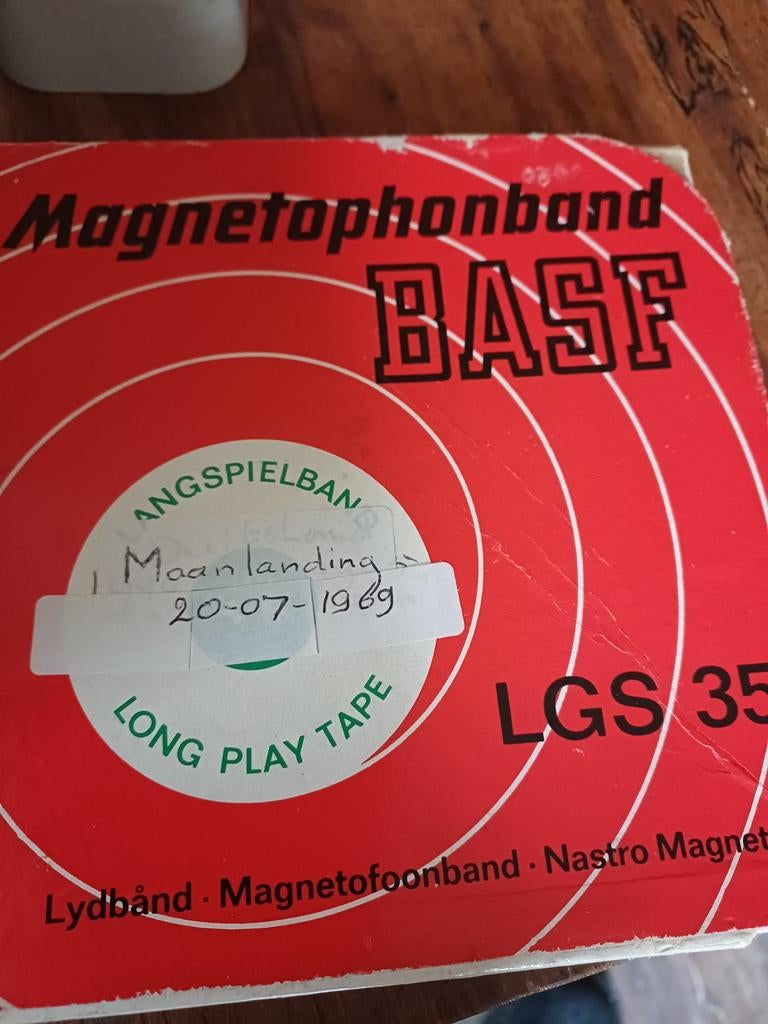 Maanlanding 20-07-1969 live opname op BASF LGS 35 tape, Audio, Tv en Foto, Bandrecorders, Ophalen of Verzenden