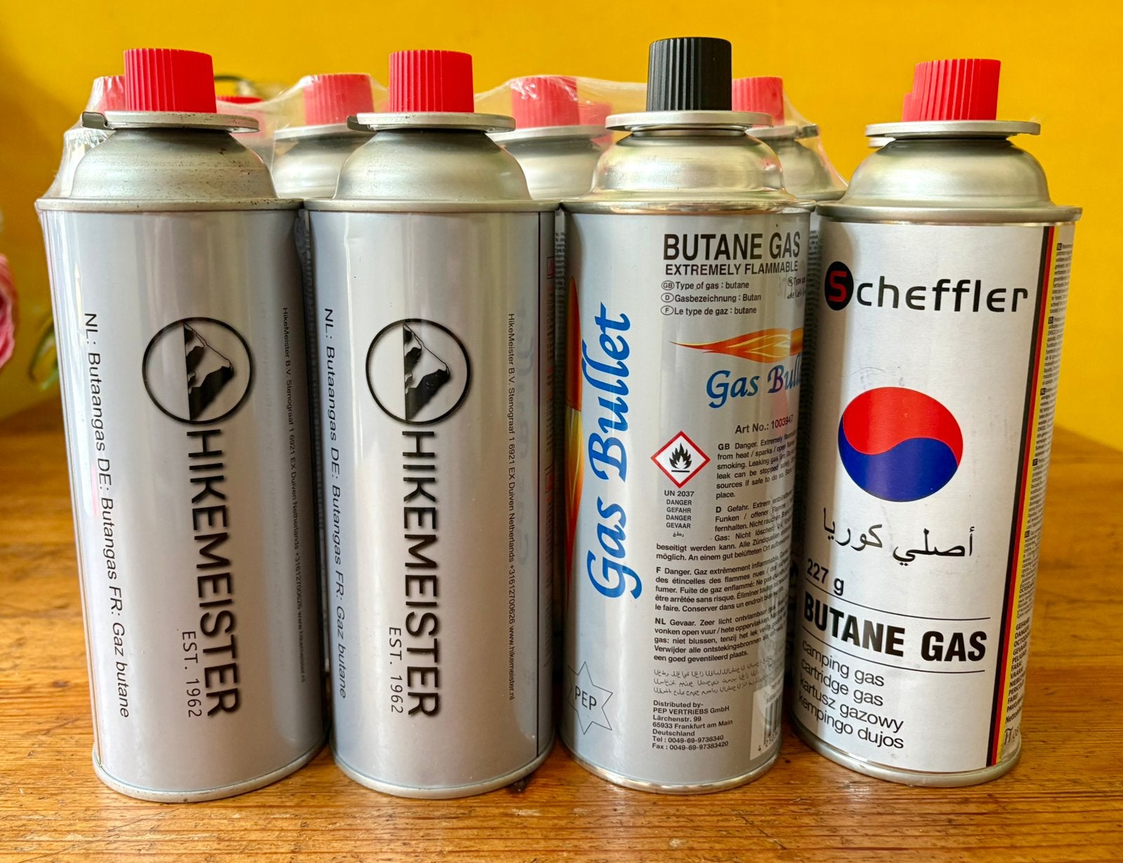 Gasbussen / gascartouches (227g type CP250/MSF-1a), Ophalen