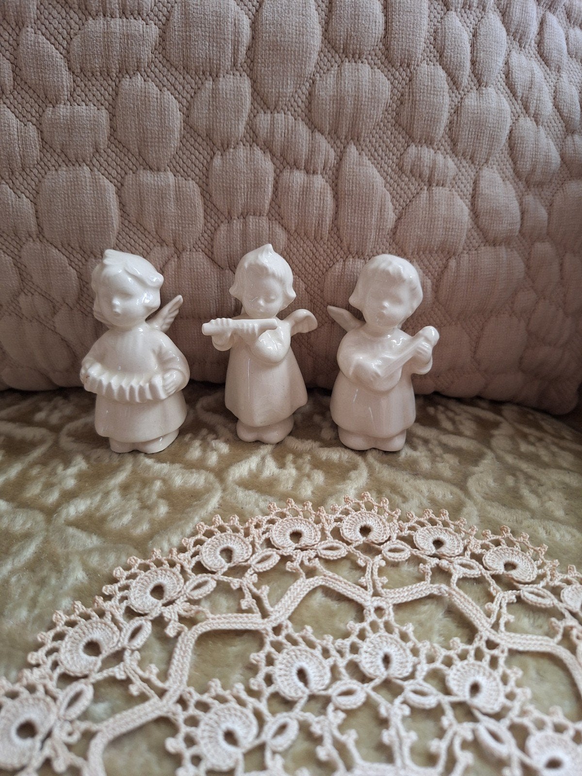 3 Vintage Muziek Engeltjes Kerst Van Goebel ** Mimosa **, Verzamelen, Ophalen of Verzenden, Zo goed als nieuw, Overige typen