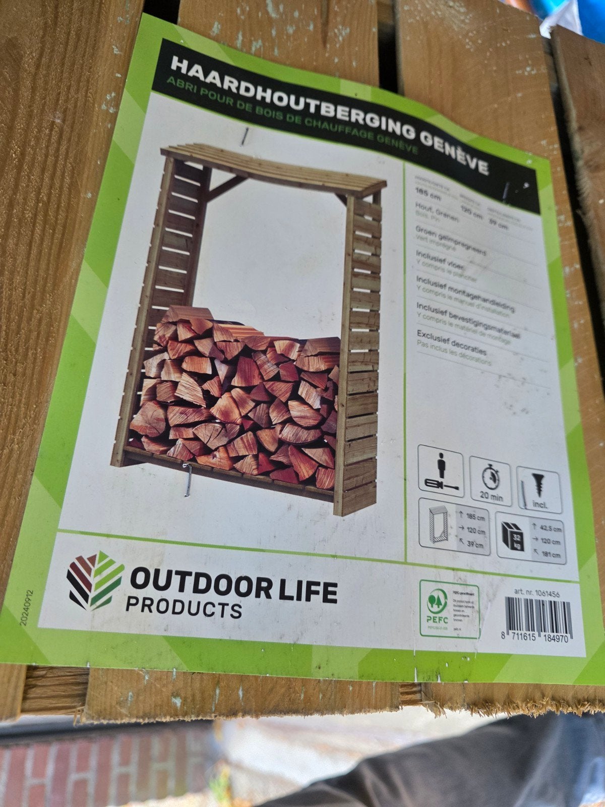 Nieuw Haardhoutberging/opslag, Ophalen, Nieuw, Hout, Overige typen