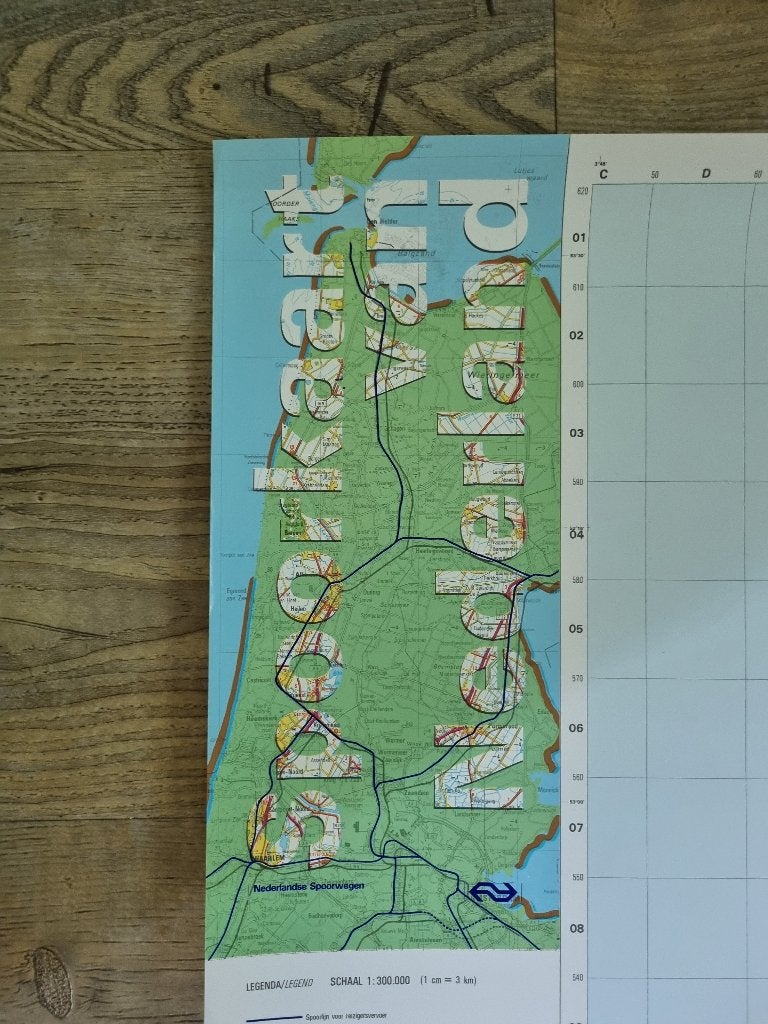 Spoorwegkaart van Nederland (1991), Ophalen of Verzenden, Zo goed als nieuw, Trein, Kaart of Prent