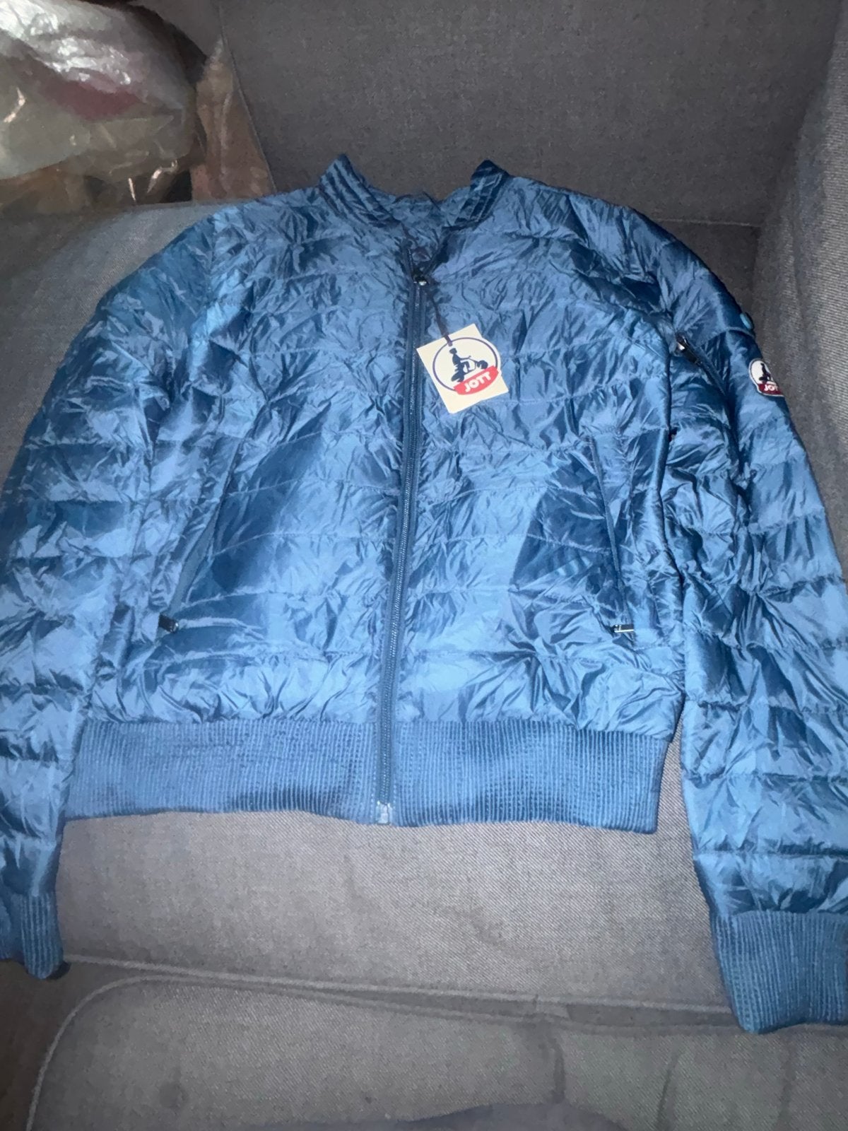 JOTT Emmy donsjack - Blauw Jeans - Maat M, Ophalen of Verzenden, Nieuw, Blauw