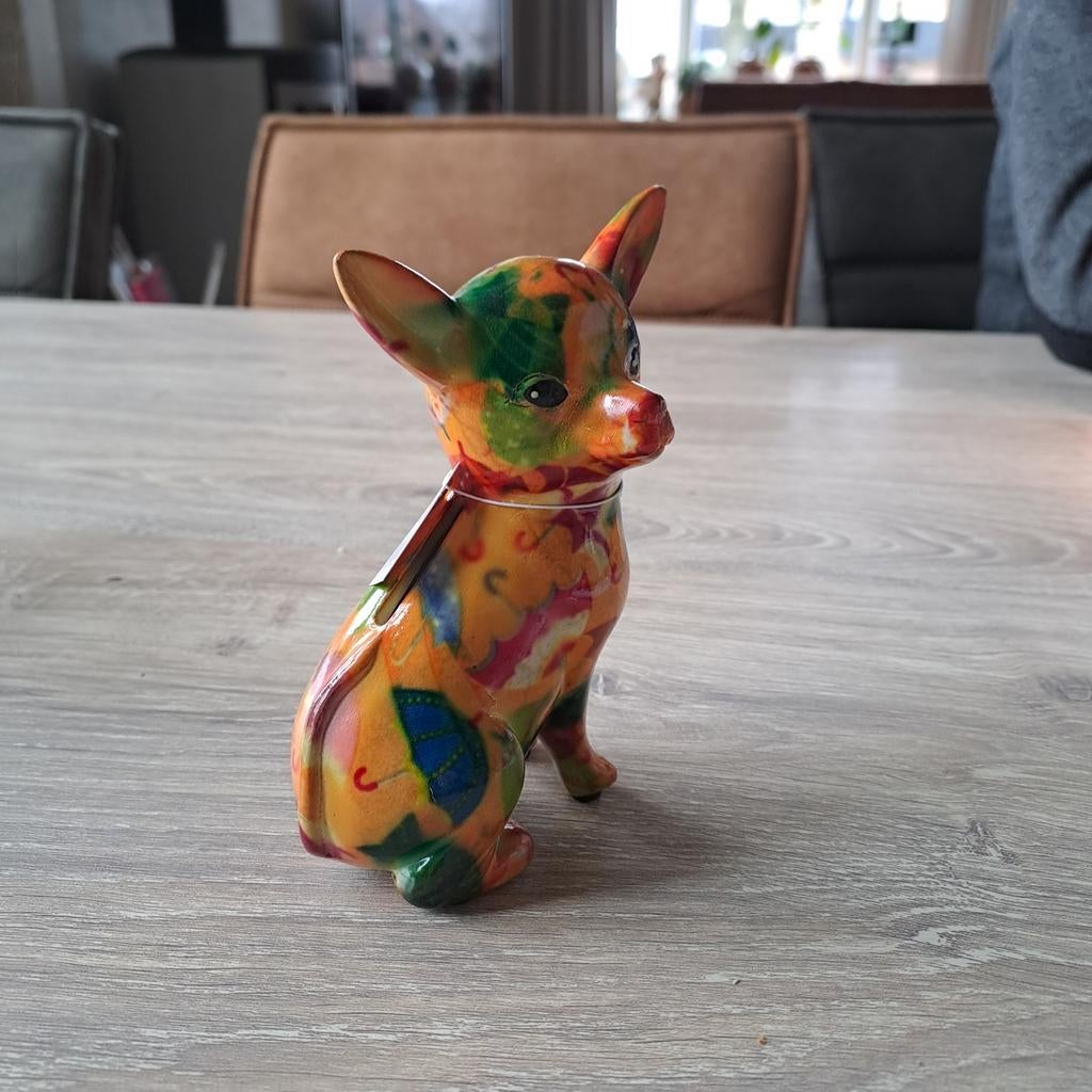 Pomme Pidou Spaarpot Chihuahua - Kleurrijk en Uniek, Ophalen of Verzenden