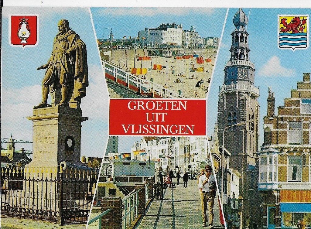 V260 Ongelopen ansichtkaart groeten uit Vlissingen, Ophalen of Verzenden, 1980 tot heden, Ongelopen, Zeeland