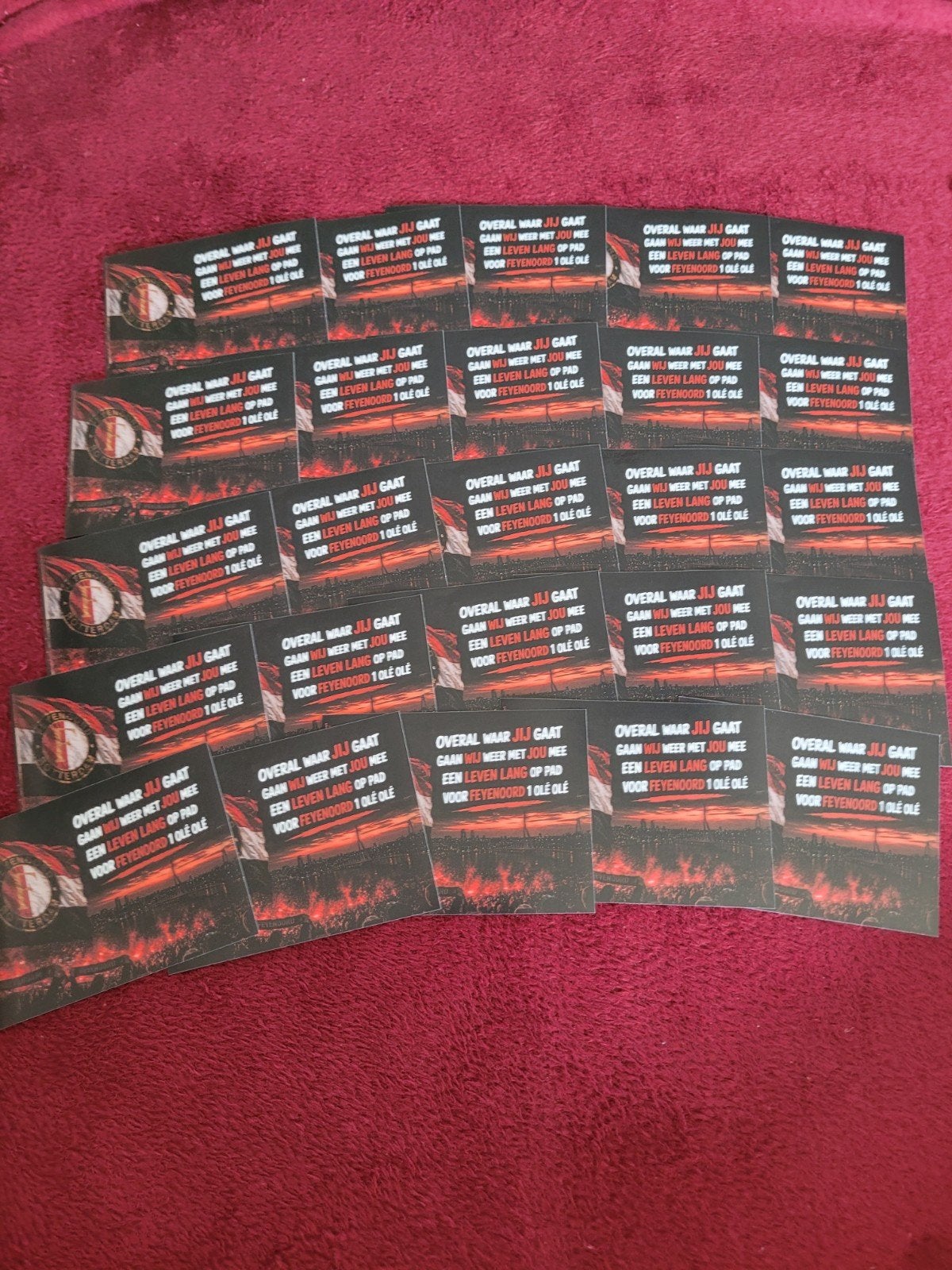 25 Feyenoord Stickers - Overal waar jij gaat, Verzamelen, Stickers, Ophalen of Verzenden, Nieuw, Sport