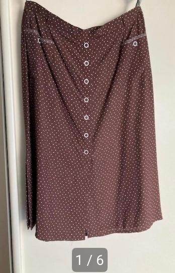 Damesrok, Bruin, Maat 46/48 (XL) of groter, Ophalen of Verzenden, Zo goed als nieuw